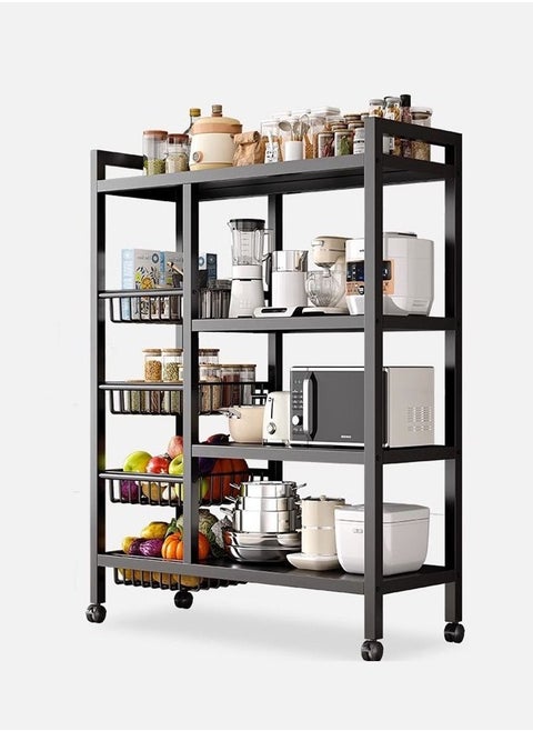 Floor-To-Ceiling Multi-Layer Storage Rack Microwave Oven Rack Storage Rack Kitchen Multi-Functional Rack