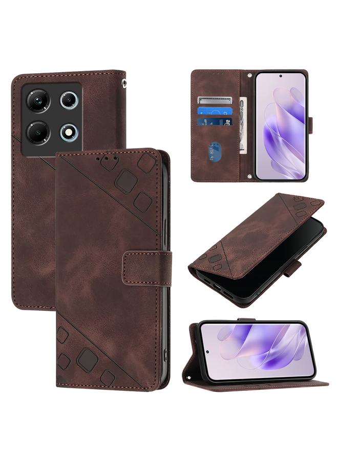 Zaboon Case For Infinix Note 30 4G X6833B Skin Feel Embossed Leather Phone Case - Image 1