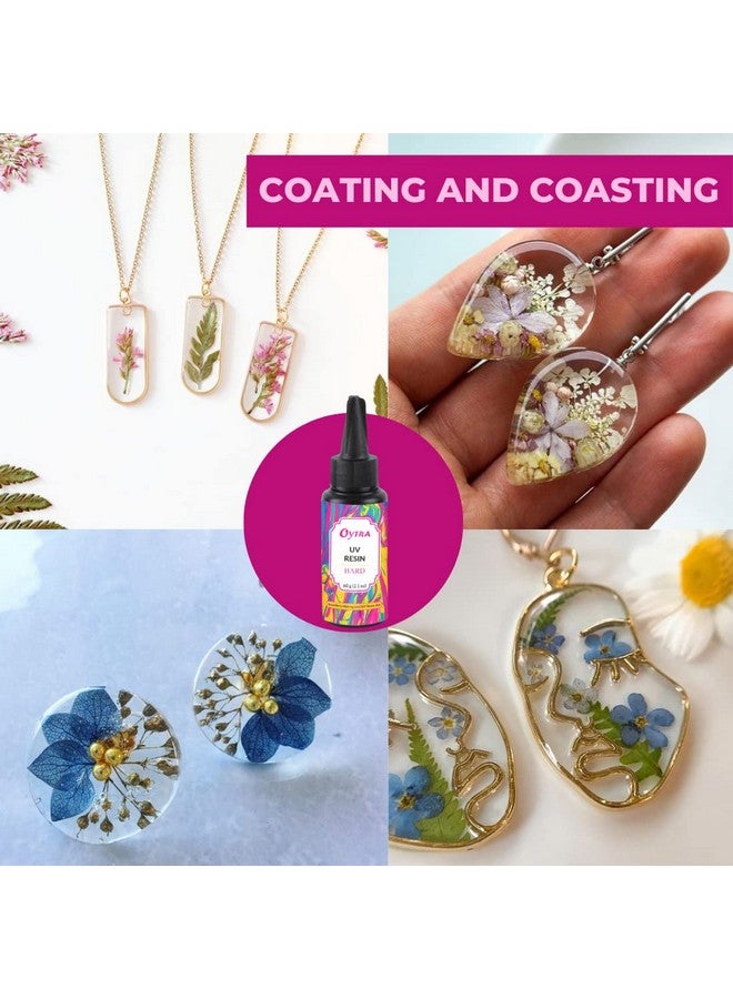 Oytra UV Resin Hard Clear Glossy Finish for Artists and Professionals Polymer Clay Gloss DIY Jewelry Craft Decoration Casting Coating (60 Grams) - Image 5