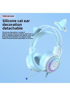 Generic Computer Headset With Microphone Gaming Desktop Special Wired Microphone Laptop Headset Bluetooth-Color:Package 1 Practical Desktop Headphone Stand-blue (✅Lightning Apple Interface Version✅The Built-in Chip Has Good Compatibility)  - Image 5