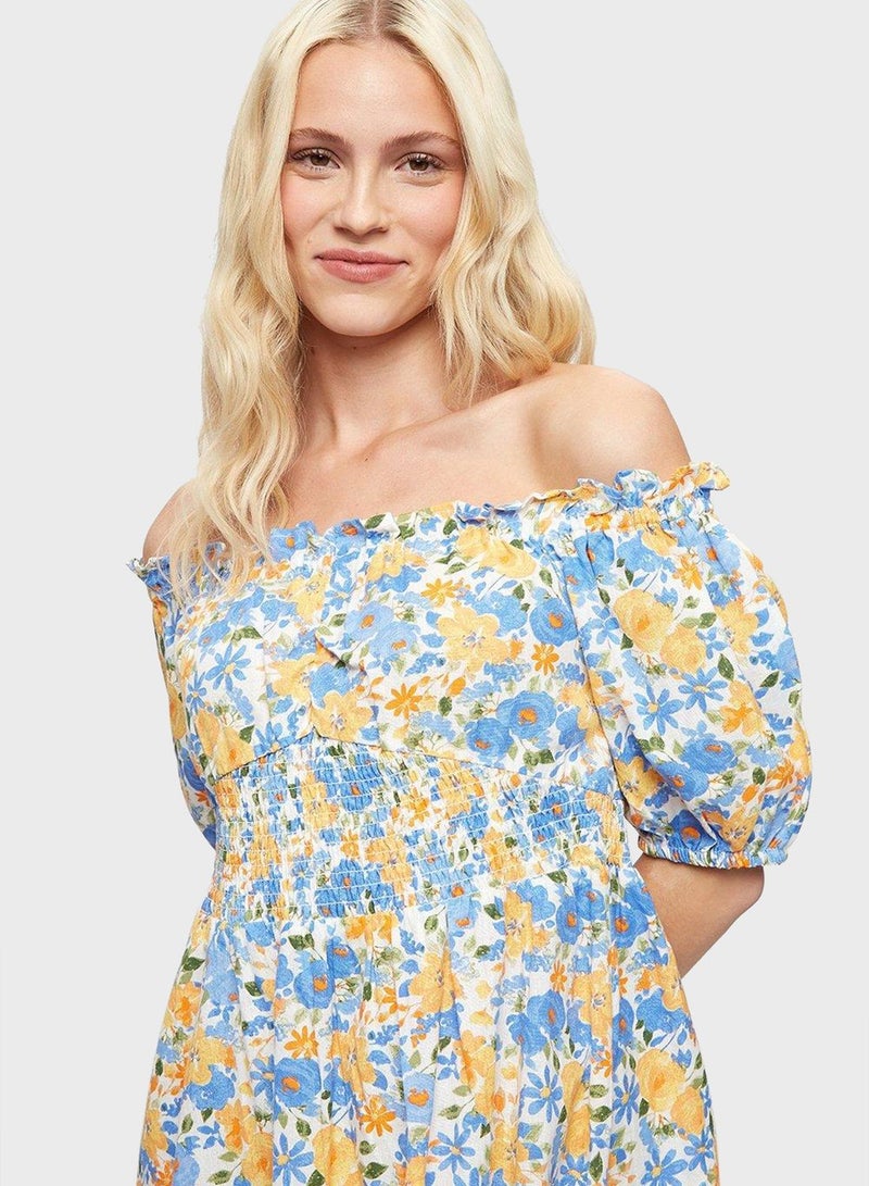 DOROTHY PERKINS Floral Strapless Midi Dress  - Image 3