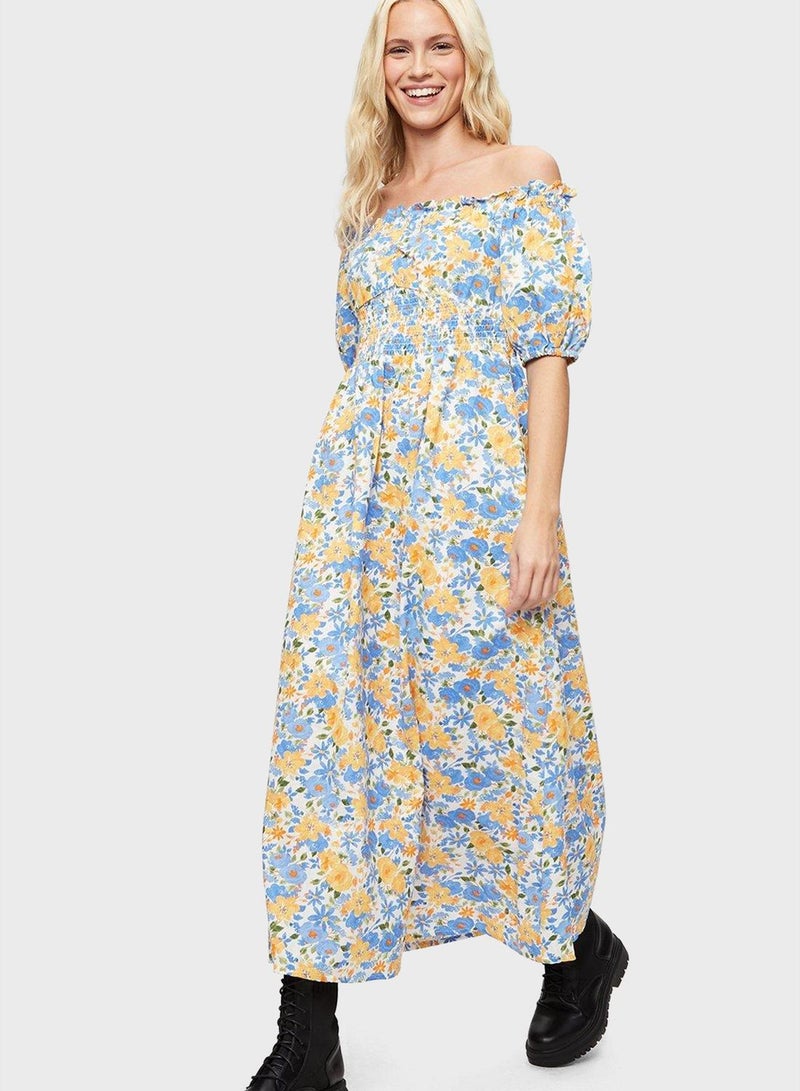 DOROTHY PERKINS Floral Strapless Midi Dress  - Image 4