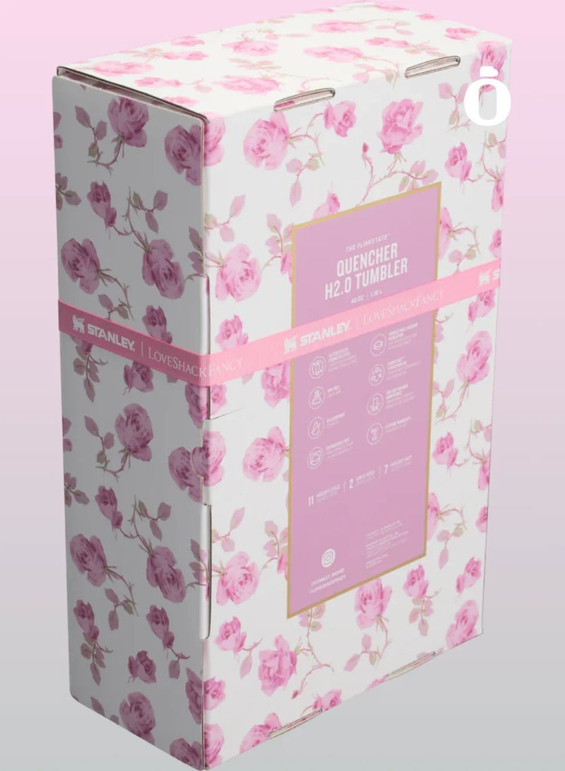Stanley Stanley x LoveShackFancy Quencher 40OZ,Happy Thoughts,Presented in Elegant Gift-Ready Packaging  - Image 2
