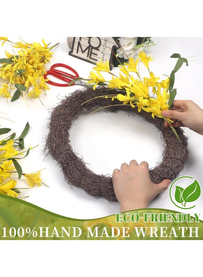 LOKEISNA Spring Wreaths for Front Door, 24'Yellow forsythia Wreath, Spring Summer Wreaths for Front Door Outside, Hand Made Artificial Door Wreath for Front Door Window Wall Farmhouse Décor Gift - Image 5