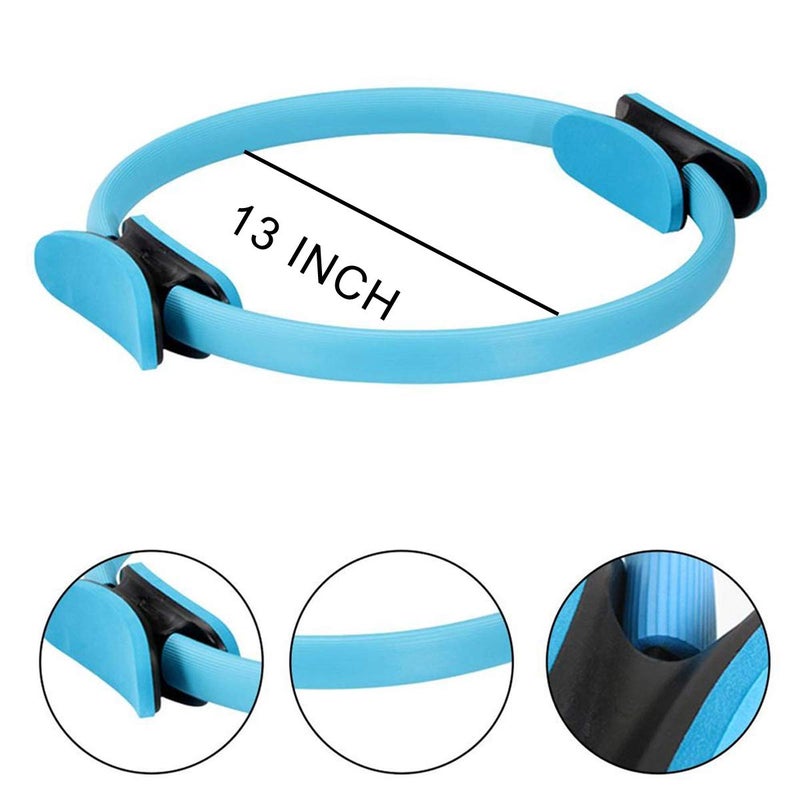 Stanz (TM) Pilates Ring Pilate Ring Fitness Circle for Strength Flexibility Posture Sculpting 13 Inch (Blue) - Image 2