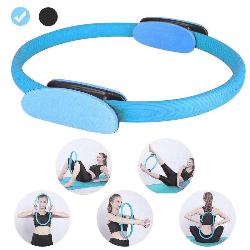 Stanz (TM) Pilates Ring Pilate Ring Fitness Circle for Strength Flexibility Posture Sculpting 13 Inch (Blue) - Image 4