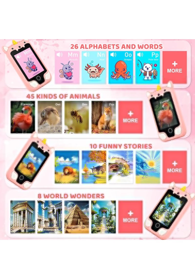 EVEREEN Kids Smart Phone for Girls, Dual Camera Unicorn Kids Phone Toy with Games, Music Player, Toddler Cell Phone Kids Learning Play Toy for 3-12 Years Old Boys Girls, Christmas Birthday With 8G Card (Purple) - Image 5