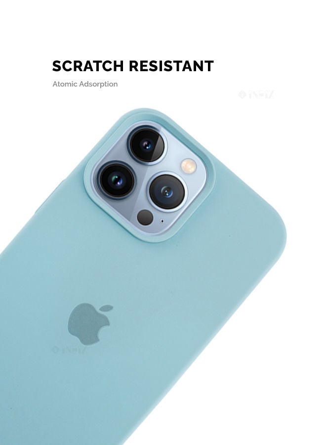 إينيكس غطاء حماية من السيليكون متوافق مع شعار لهاتف أبل آيفون 13 برو نعناعي - Image 3