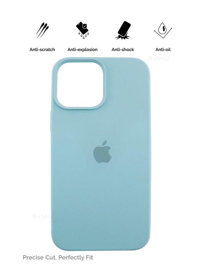 إينيكس غطاء حماية من السيليكون متوافق مع شعار لهاتف أبل آيفون 13 برو نعناعي - Image 2