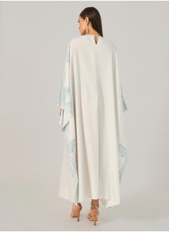 Styli White Maxi Kaftan Dress  - Image 5