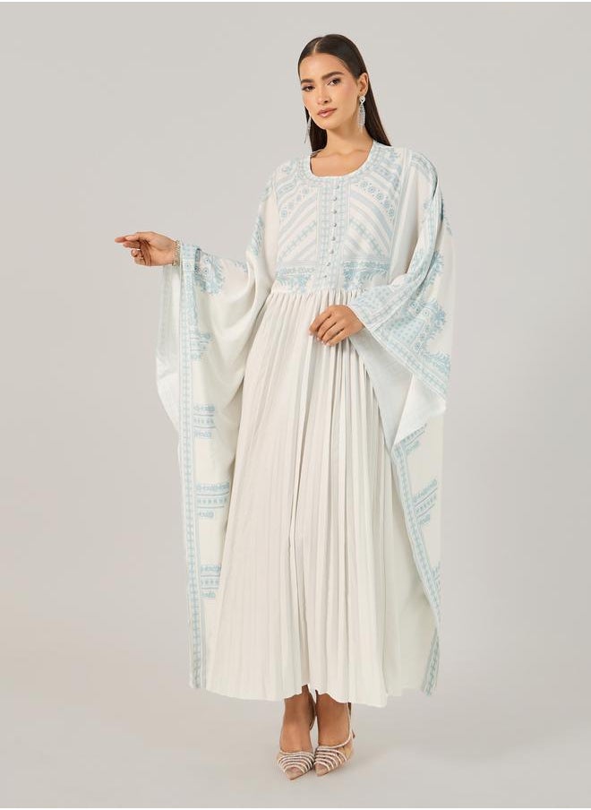 Styli - White Maxi Kaftan Dress by Styli - Image 1