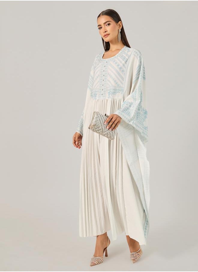 Styli - White Maxi Kaftan Dress by Styli - Image 1