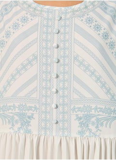 Styli White Maxi Kaftan Dress  - Image 4