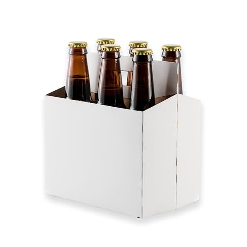 ICE N COLD 6pk Cardboard Carrier (White, 150ct) | Holds 6pk 12oz Bottles | FAST SAME DAY SHIPPING - Image 1