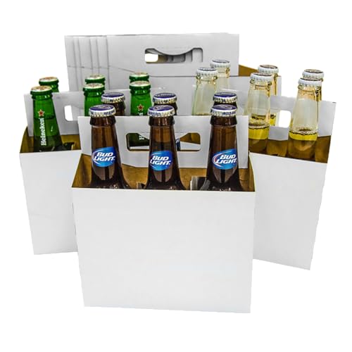 ICE N COLD 6pk Cardboard Carrier (White, 150ct) | Holds 6pk 12oz Bottles | FAST SAME DAY SHIPPING - Image 4