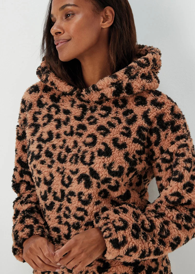 Matalan Mink Animal Print Borg Twosie Lounge Set