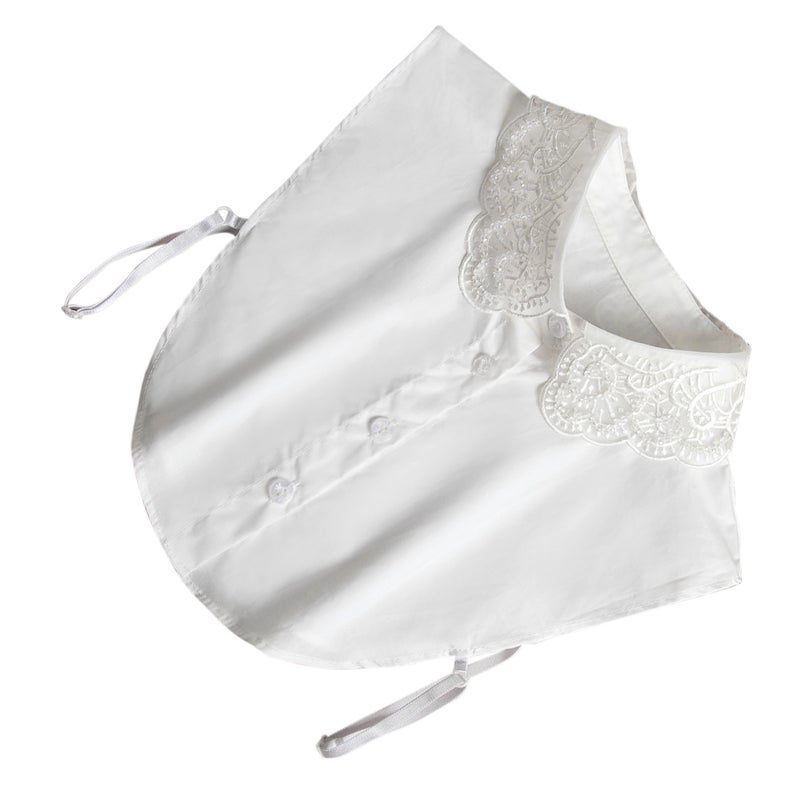Embroidered Fake Collar Detachable Blouse Half Shirts False Collar for Women - Image 1