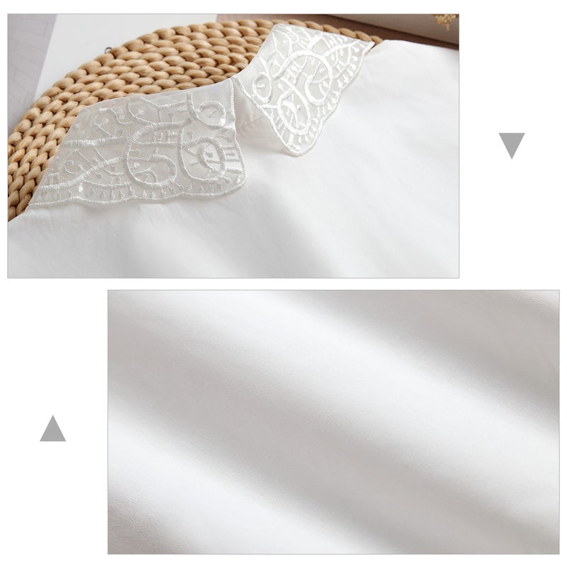 Embroidered Fake Collar Detachable Blouse Half Shirts False Collar for Women - Image 2