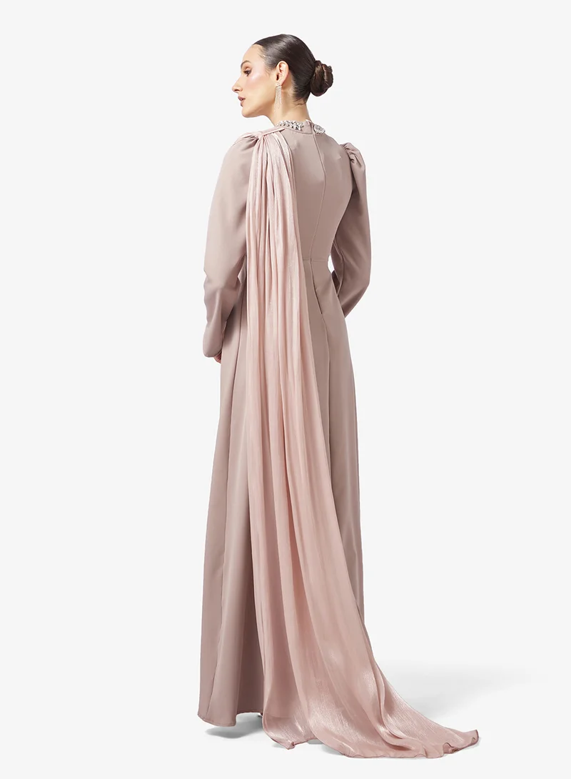 خزانة A-line Dress With Shoulder Drape