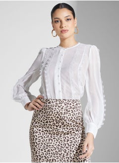 True Decadence Crew Neck Button Down Top  - Image 1