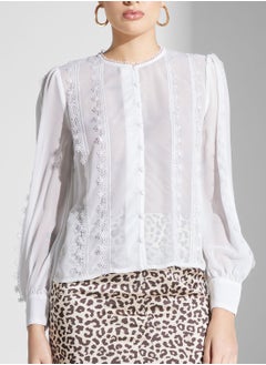 True Decadence Crew Neck Button Down Top  - Image 3