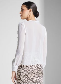 True Decadence Crew Neck Button Down Top  - Image 2