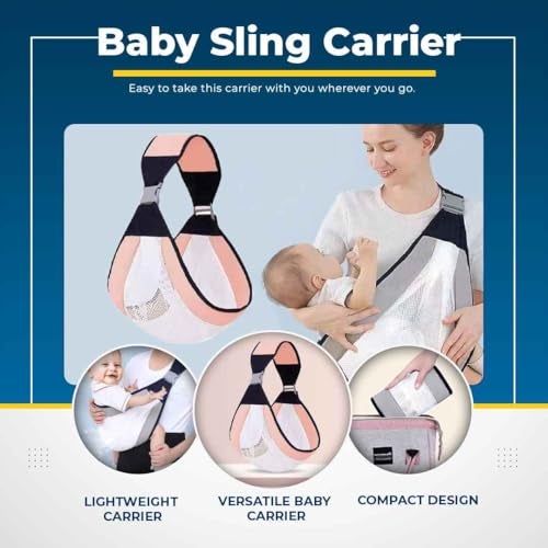 Safe-O-Kid® Baby Sling Carrier – BPA Free, Adjustable Soft Cotton Baby Wrap for Newborns & Infants, Comfortable & Safe - Assorted - Image 2