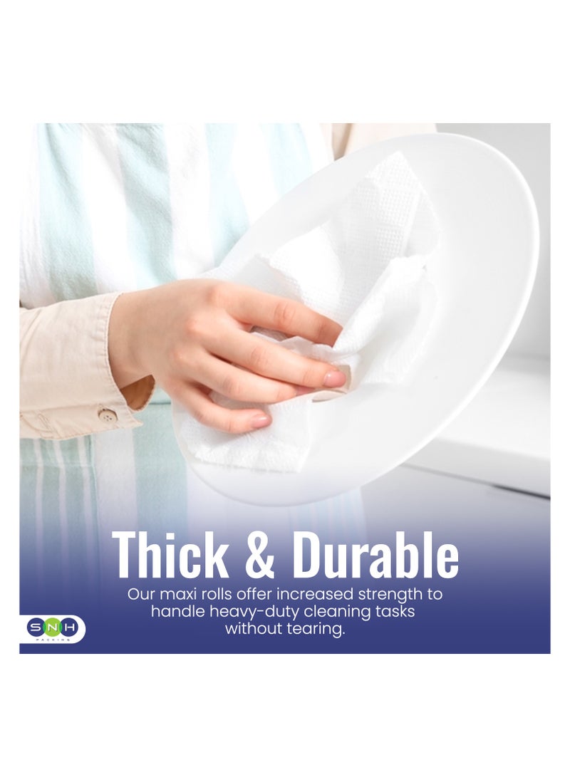 سوفت آند هايجينك مناديل سوفت آند هايچينيك فريش ماكسي رول – 900 غرام، منقوشة | عبوة من 6 قطع | مناشف ورقية للمطبخ، معقمة بدرجة أعلى، مناديل ورقية عالية الجودة - Image 2