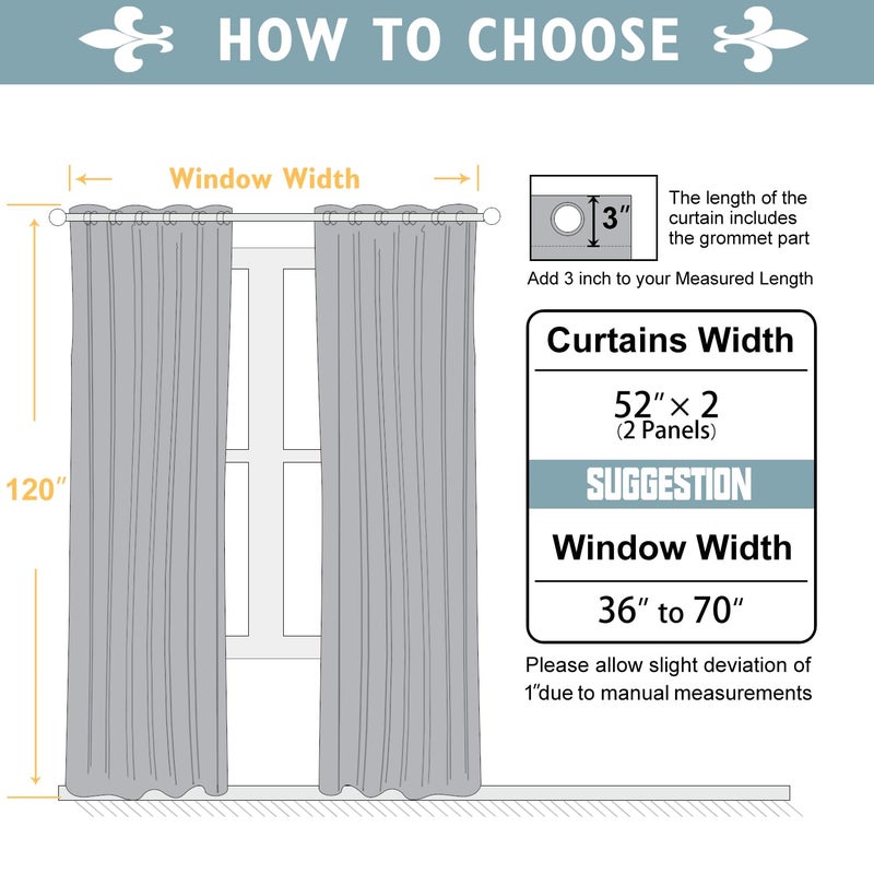 ChrisDowa Room Darkening Curtains 120 Inches Long 2 Panels Set for Living Room, Grommet Thermal Insulated Blackout Curtains for Bedroom (Mustard Yellow, 52 x 120 Inch) - Image 5