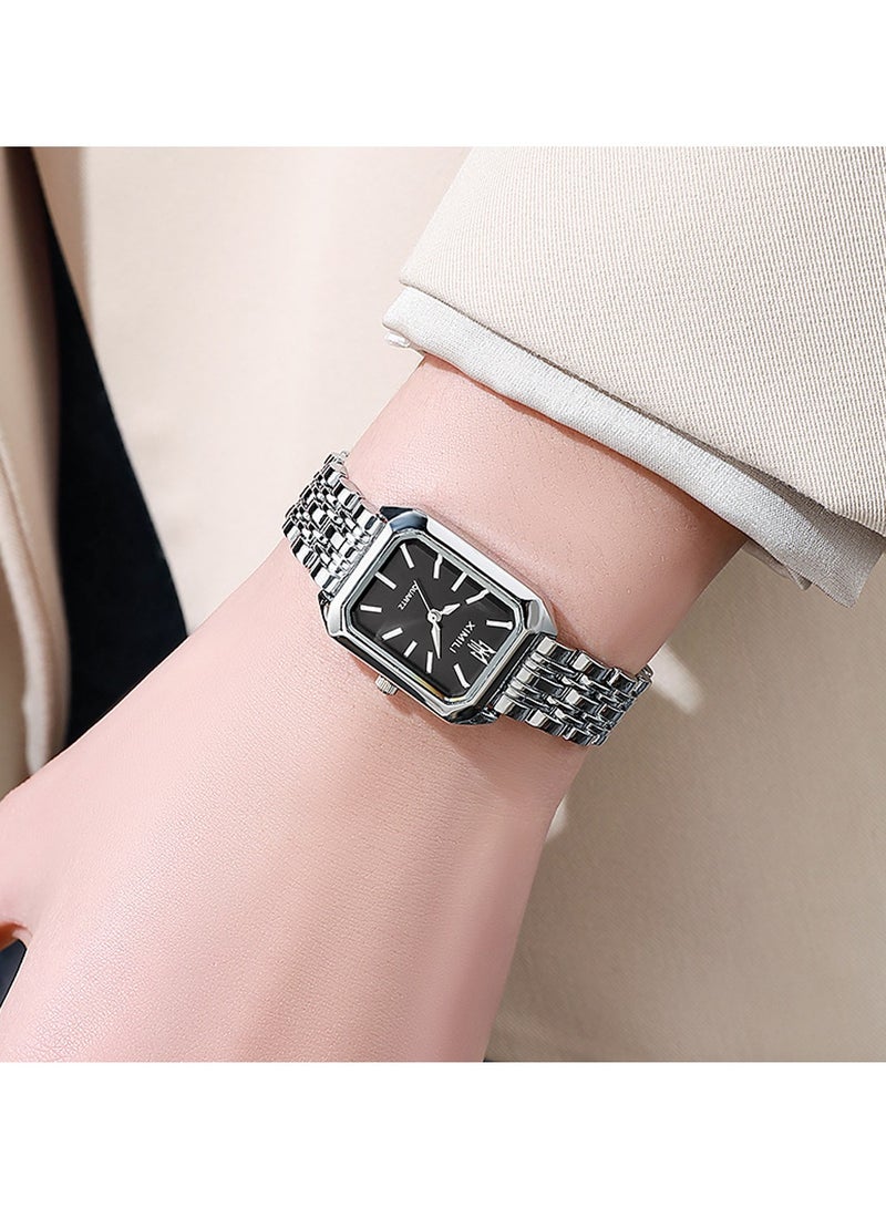 XIMILI Watches for Women Wrist Watches Steel Strap Womens Watch Casual Fashion Simple Square Quartz Wristwatch,Fashion Luxurious Wristwatch as Gift for Ladies - Image 4