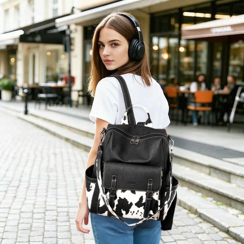 AGLOD Backpack Purse for Women PU Leather Back Packs Designer Ladies Shoulder Bag Fashion Faux Work Travel Handbags - Image 5