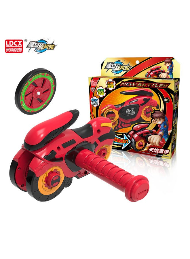 Smart Magic Spinning Wheel Fancy Competitive Gyro Automatic Swing Double Parent-child Interactive Children's Toy Men-Color:TL0902 Cang Yan Male Lion - Image 2