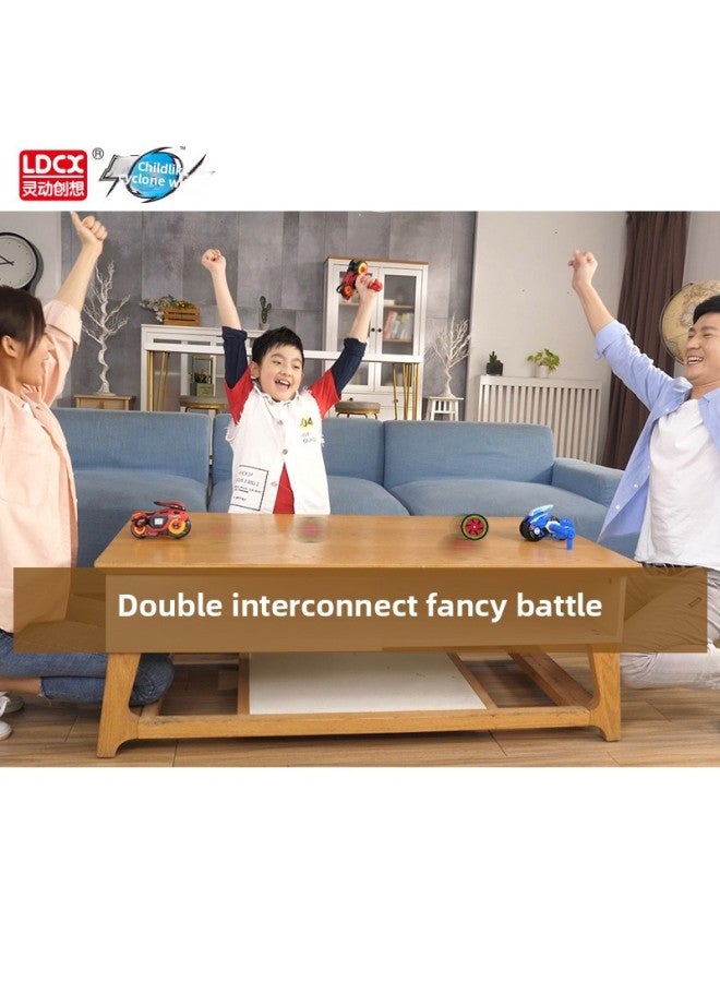 Smart Magic Spinning Wheel Fancy Competitive Gyro Automatic Swing Double Parent-child Interactive Children's Toy Men-Color:TL0902 Cang Yan Male Lion - Image 5