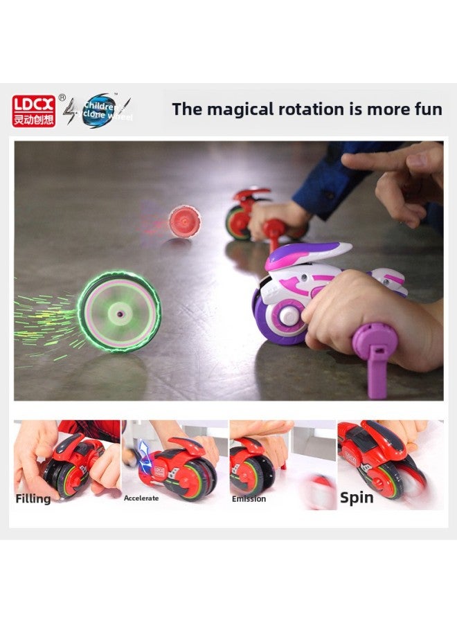 Smart Magic Spinning Wheel Fancy Competitive Gyro Automatic Swing Double Parent-child Interactive Children's Toy Men-Color:TL0902 Cang Yan Male Lion - Image 3