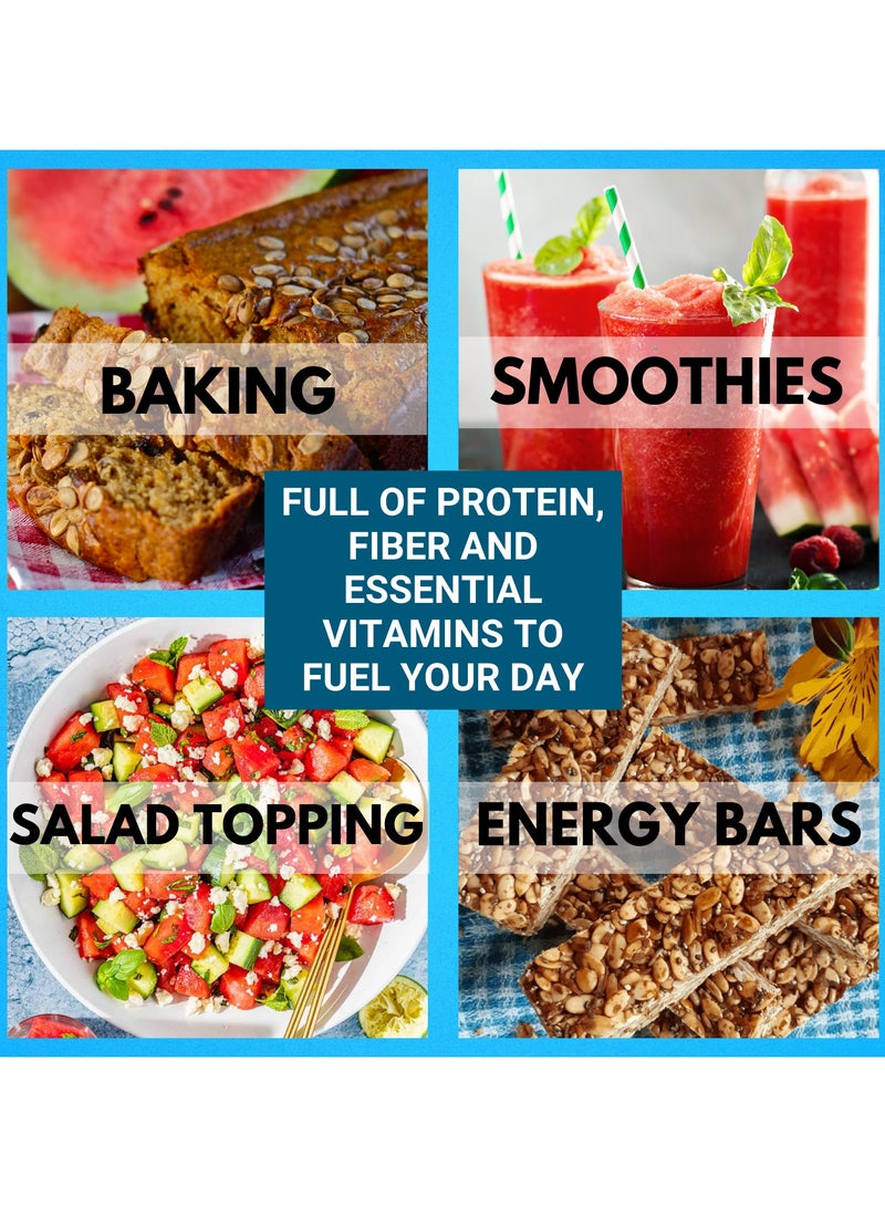 بليس اوف ايرث بذور البطيخ الخام للزراعة الطربوج الطبيعي الخارق للعناية بالبشرة والشعر وجبة خفيفة غنية بالبروتين للحمية الغذائية الصحية الكيتونية 100غم - Image 4