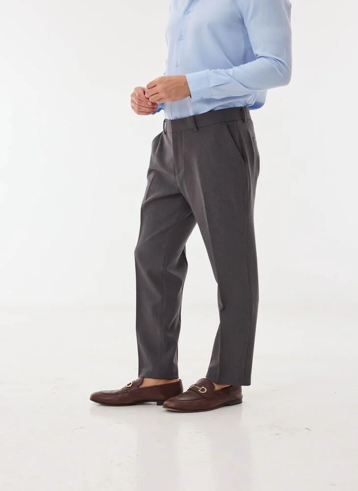 أشيتا فرنانديز Rowan Men’s Grey Cotton Pants – Relaxed Fit | Full Length | Lightweight | Waist Button Closure