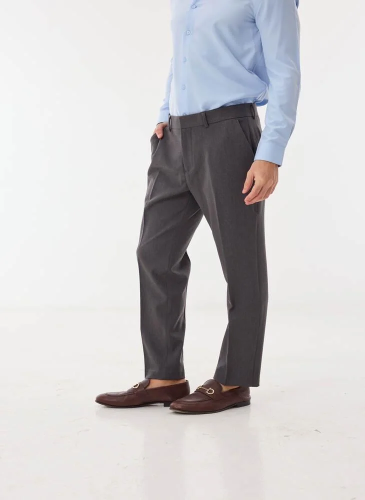 أشيتا فرنانديز Rowan Men’s Grey Cotton Pants – Relaxed Fit | Full Length | Lightweight | Waist Button Closure