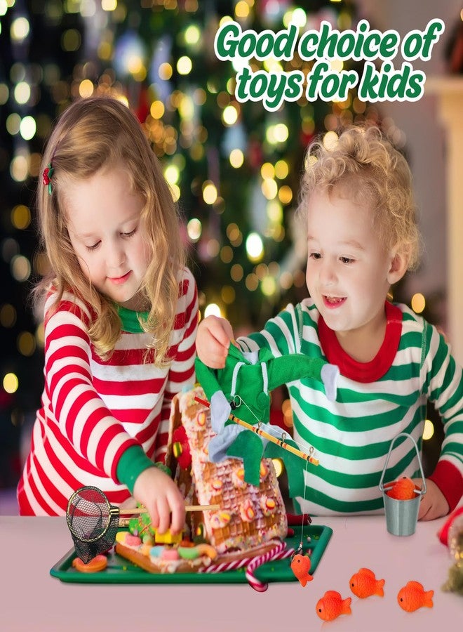 Sotiff 12 Pcs Christmas Fishing Doll Clothes Set Holiday Doll Clothes Outfit Novelty Fishing Baker Accessories for Kid Dollhouse Decoration(Fishing) - Image 4