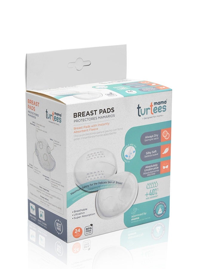 turtees Ultra-Thin Disposable Nursing Pads, Super Absorbent and Breathable Breastfeeding Pads, Make The Breasts Light and Unburdened, 3D Shape for The Best Fit, Individually Packaged - Image 1