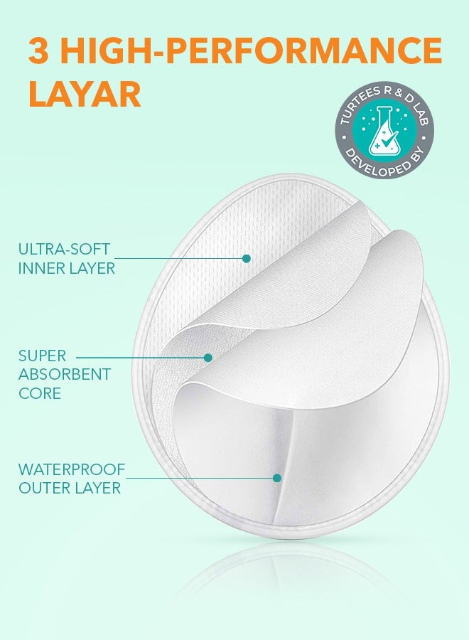 turtees Ultra-Thin Disposable Nursing Pads, Super Absorbent and Breathable Breastfeeding Pads, Make The Breasts Light and Unburdened, 3D Shape for The Best Fit, Individually Packaged - Image 5
