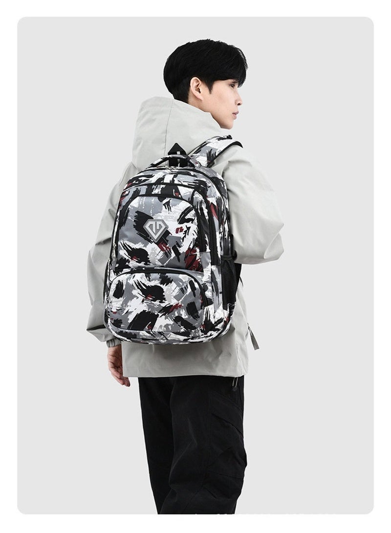 New camouflage casual backpack - High school double-shoulder bag - Large capacity middle school schoolbag - Image 3