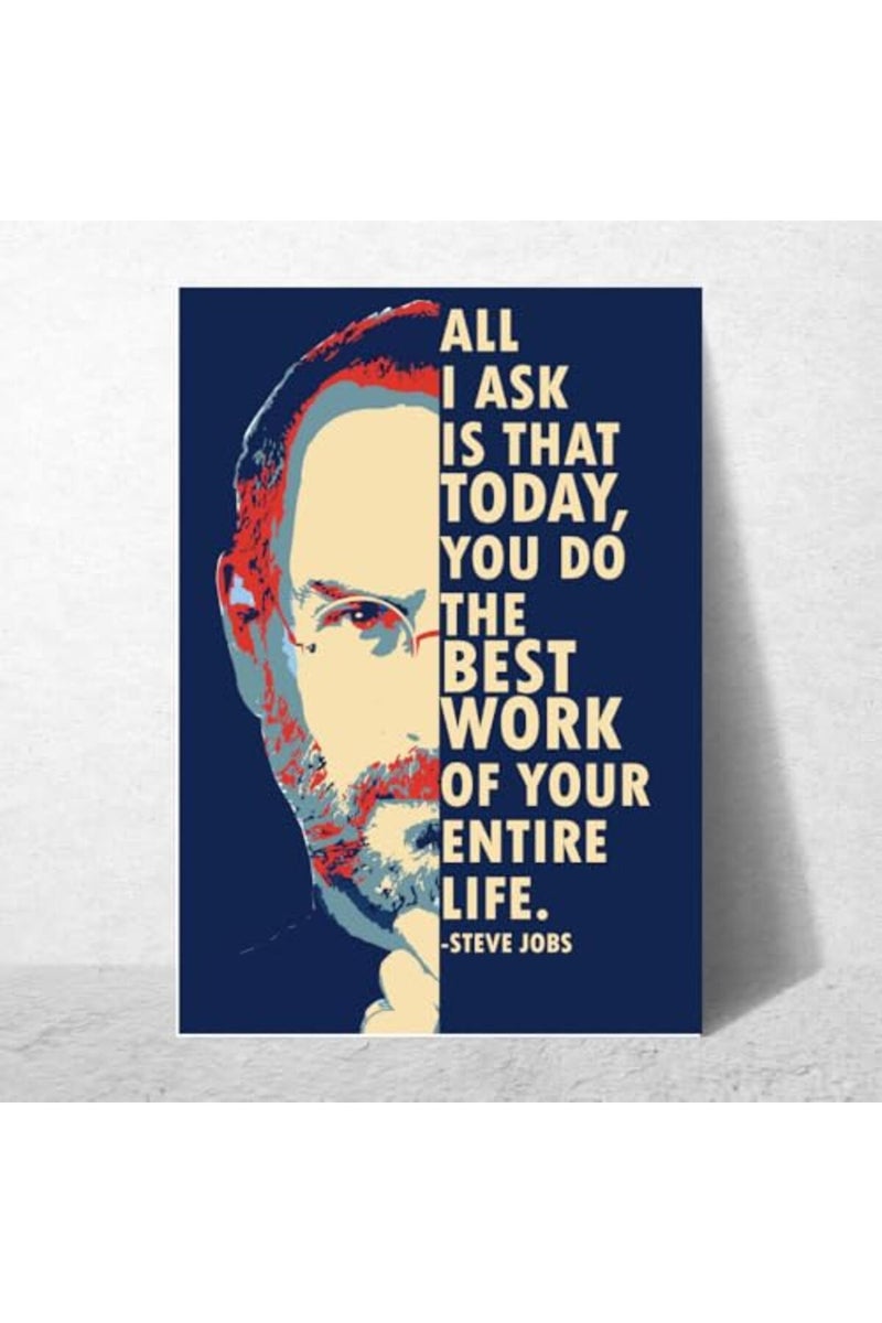 GRAY WALL ALAYRA Steve Jobs Motivational Quote Art Poster For Room & Office (13 Inch X 19 Inch, Rolled) - Image 3