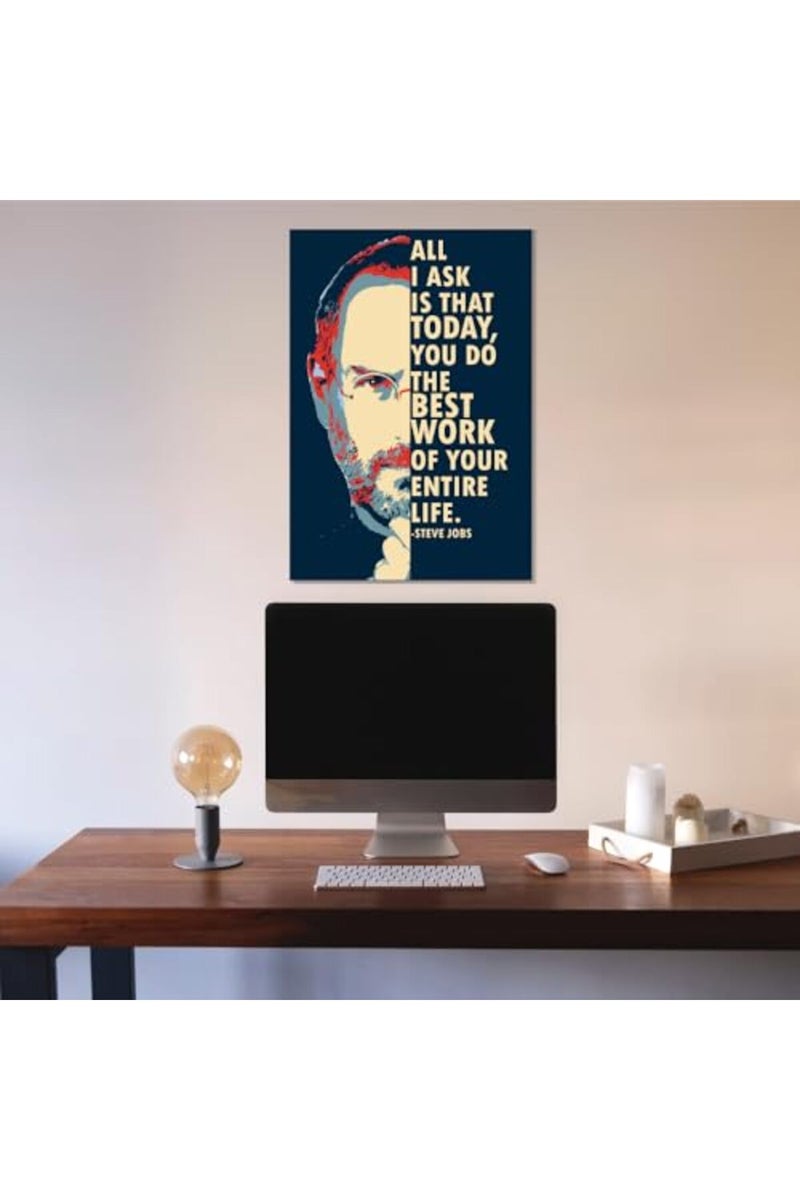 GRAY WALL ALAYRA Steve Jobs Motivational Quote Art Poster For Room & Office (13 Inch X 19 Inch, Rolled) - Image 2