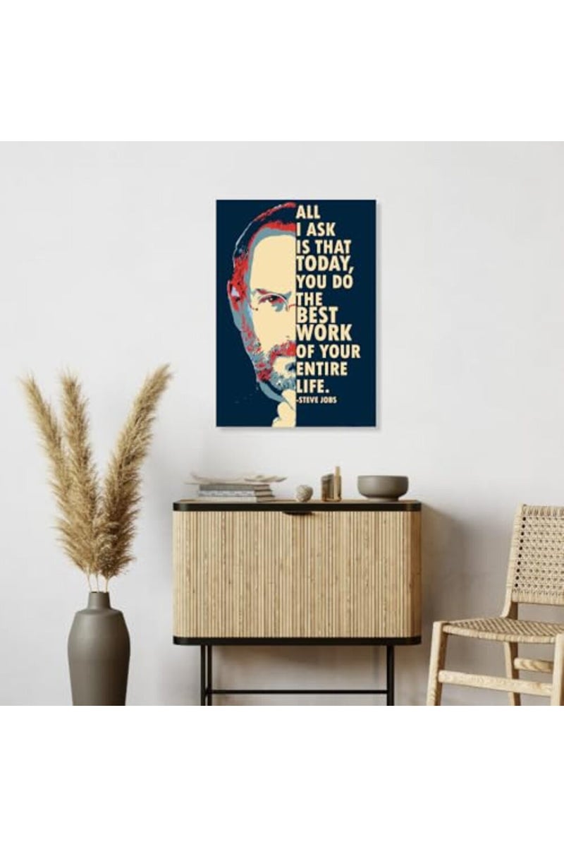GRAY WALL ALAYRA Steve Jobs Motivational Quote Art Poster For Room & Office (13 Inch X 19 Inch, Rolled) - Image 5