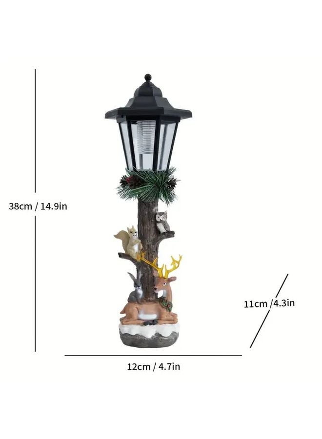 مصابيح حديقة شمسية LD 011 مصباح عشب خارجي سداسي من الراتينج مع زينة عيد الميلاد - Image 1