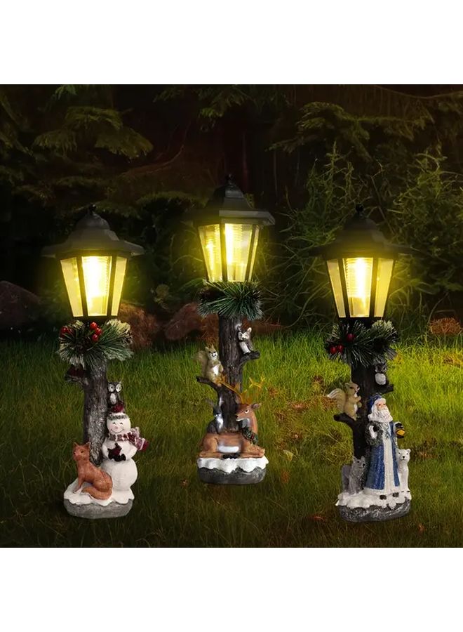 مصابيح حديقة شمسية LD 011 مصباح عشب خارجي سداسي من الراتينج مع زينة عيد الميلاد - Image 2