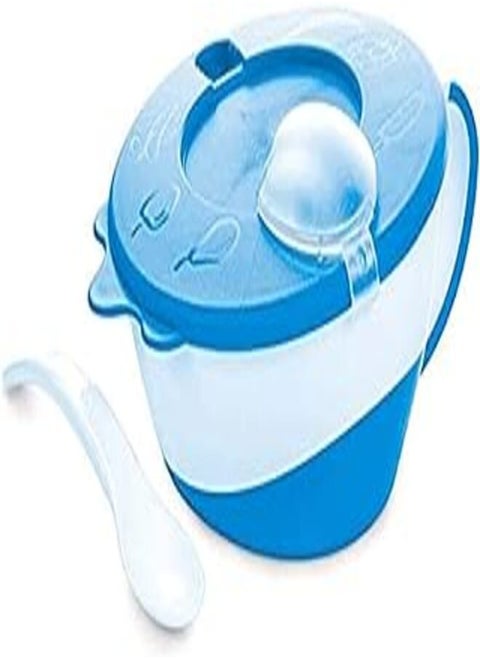 Canpol babies Bowl with Spoon and Lid 350ml LITTLE COW BLUE