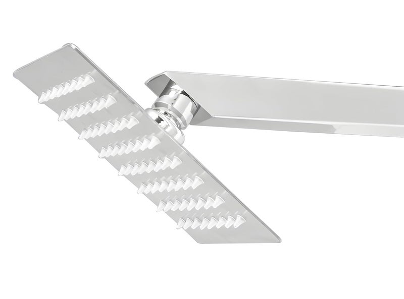 CLINTON Ultra Sleek 304-Grade Stainless Steel Overhead Shower With Heavy Shower Arm and Wall Flange| Rain Shower for Bathroom (Chrome, 4inch shower 12inch arm) - Image 1