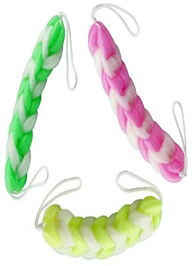 HAPPYMATES Multicolor Back Scrubber | Bath Sponge | Long Loofah | shower Brush | Stretchable Back Cleaner for Men and Women (pack of 4) - Image 2