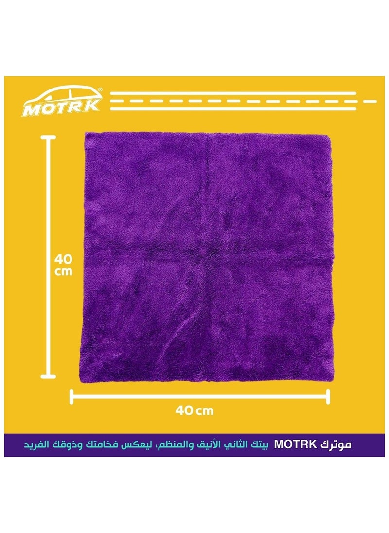 MOTRK Microfiber Towels, Microfiber Detailing Towels – Coral Fleece Care Towel, Extra Thick Dual-Sided, Super Absorbent Car Washing & Polishing Cloth, 40x40cm – 4 Pack  - Image 4